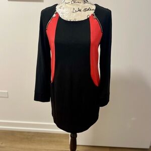 Kling black and red mini-dress. Size medium.